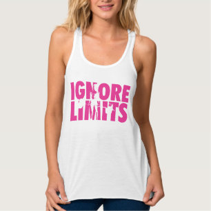 IGNORE LIMITS - Women's CrossFit WOD Motivational Linne Med Racerback