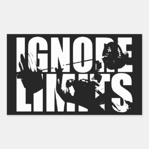 Ignorera begränsningar - Bench Press - Workout Mot Rektangulärt Klistermärke