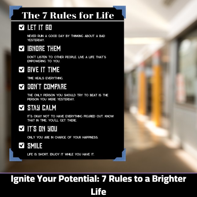 Ignorera din potential: 7 Regler till ett ljusare  Poster (Ignite Your Potential: 7 Rules to a Brighter Life)
