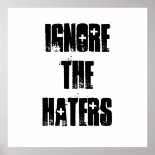 Ignorera hatersna poster