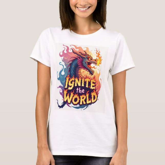 Ignorera världen: djärv och inspirerande t shirt (Framsida)