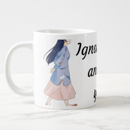 'Ignorera Världen' Motiverande Anime Jätte Mugg Jumbo Mugg