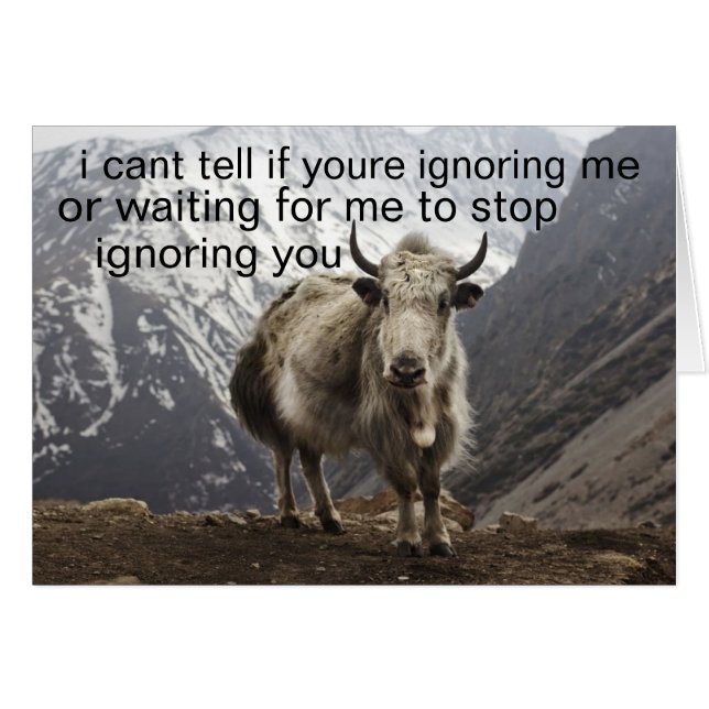 ignorerande hälsningskort (Framsidan Horizontal)