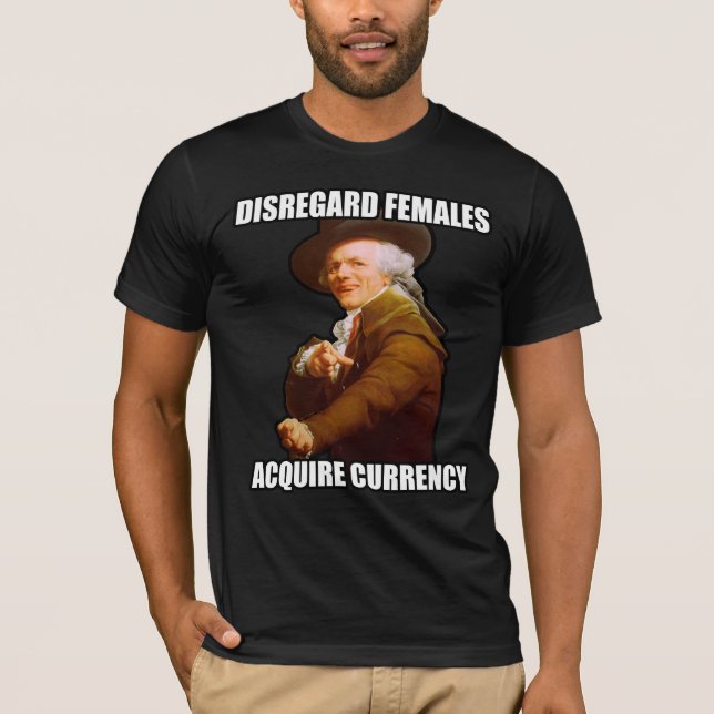 Ignorerandekvinnlig får valuta t-shirt (Framsida)