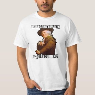 Ignorerandekvinnlig får valutat-skjortan t shirt