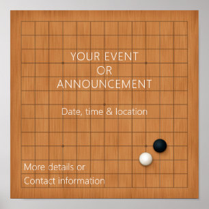 Igo Baduk Weiqi Anpassningsbar Poster