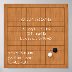 Igo Baduk Weiqi-evenemang eller Business Promotion Poster