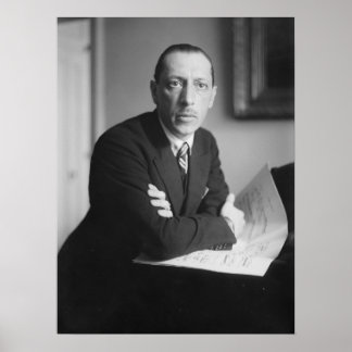 Igor Stravinsky Porträtt Poster