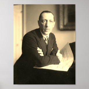 Igor Stravinsky Porträtt Poster
