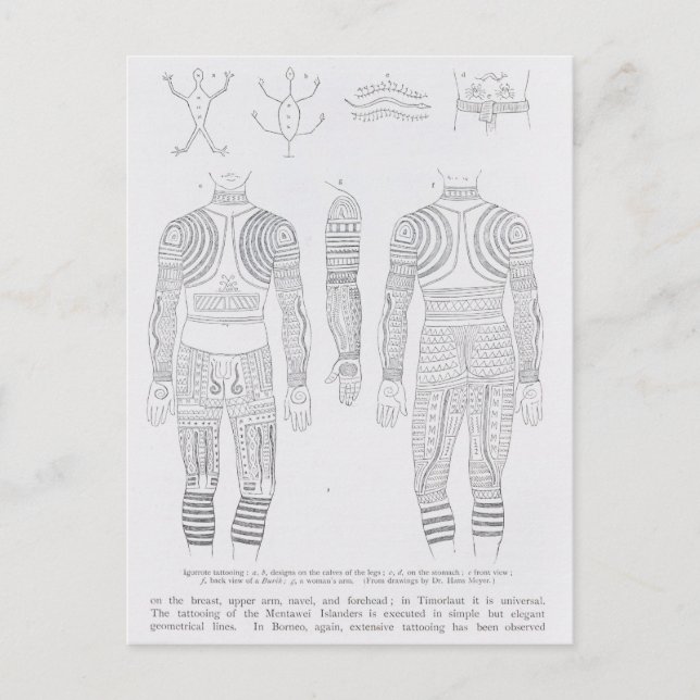 Igorrote-tatuering Vykort (Framsida)