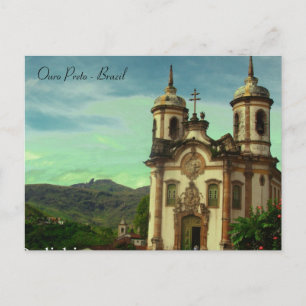 Igreja São Francisco de Assis, Ouro Preto, Brasili Vykort