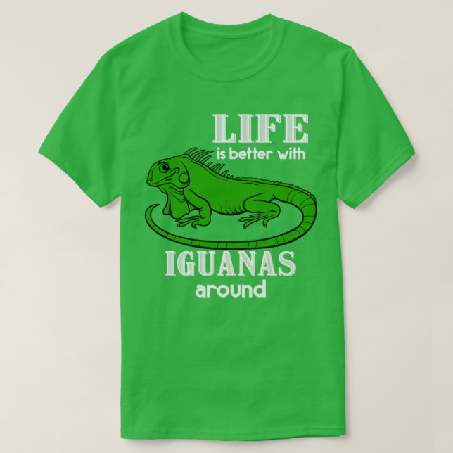 Iguana Älskare Gift Pet Reptile Iguana T Shirt (Design framsida)