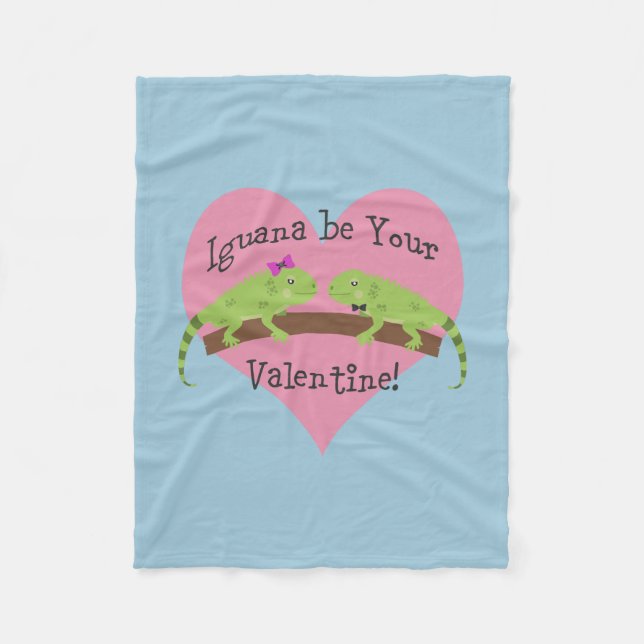 Iguana är din Valentine Fleecefilt (Framsidan)