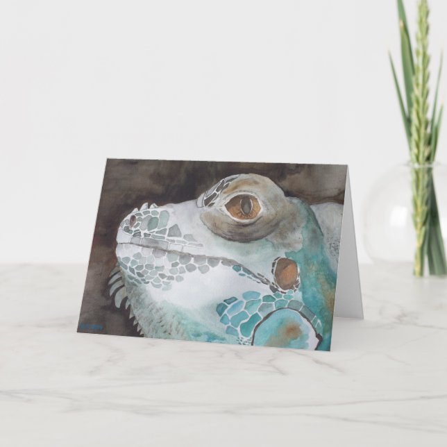 Iguana Art-gratulationskort Kort (Framsida)
