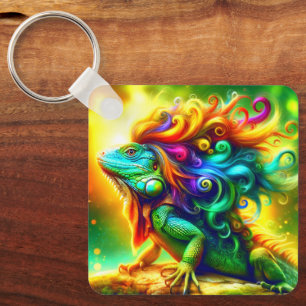 Iguana Art Nyckelring