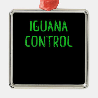 Iguana Control - Älskare Pet Iguana Gift Julgransprydnad Metall