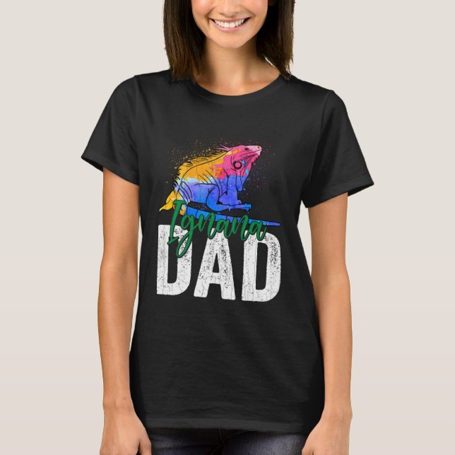 Iguana Dad  Reptiles  Pet Reptile Owner Graphic T Shirt (Framsida)