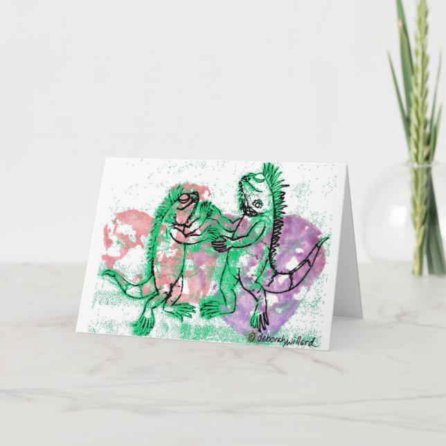 Iguana Dance med dig Helgkort (Framsida)