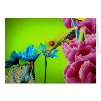 Iguana & Frog Hälsningskort