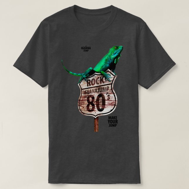 Iguana Green Old Board Redbubble Jump T Shirt (Design framsida)