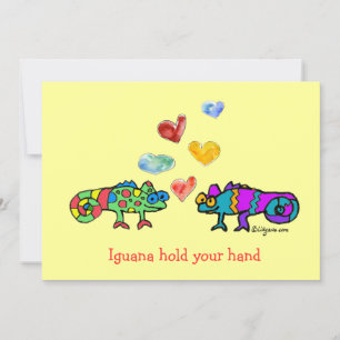Iguana Håll Din Hand Kort