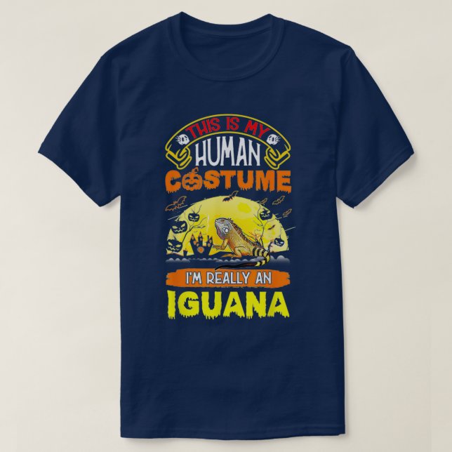 Iguana Halloween Costume Gift T Shirt (Design framsida)