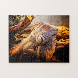 Iguana Head Close, Jigszawa Puzzle Pussel