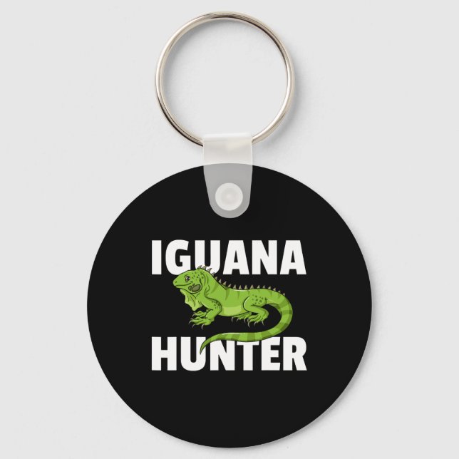 Iguana Hunter Reptile Lizard Hunting Nyckelring (Framsida)