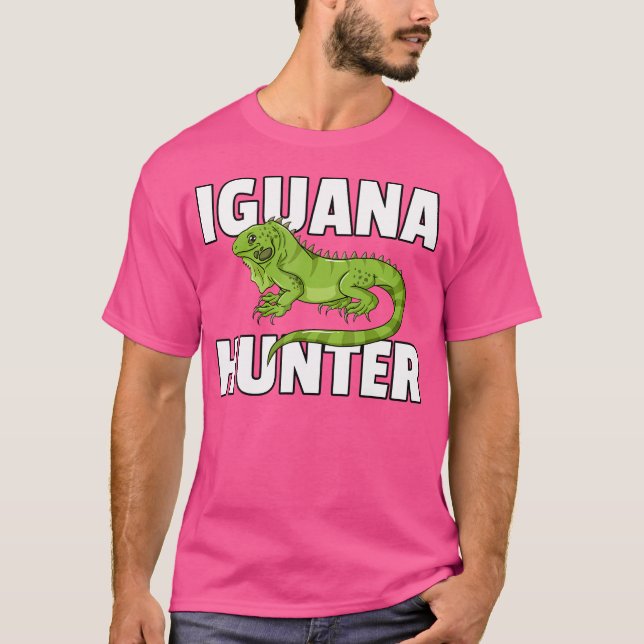 Iguana Hunter Reptile Lizard Hunting T Shirt (Framsida)
