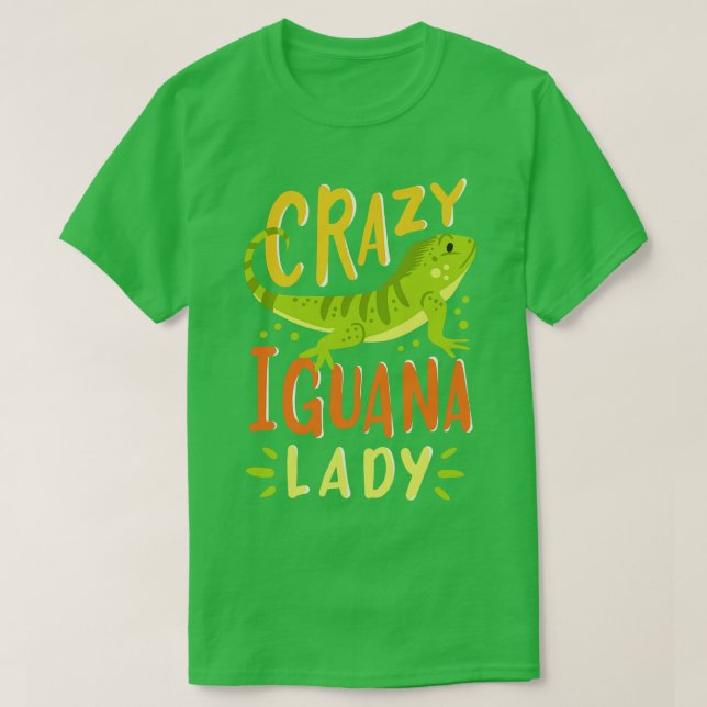 Iguana Iguana Dam Lizard Reptile T Shirt (Design framsida)