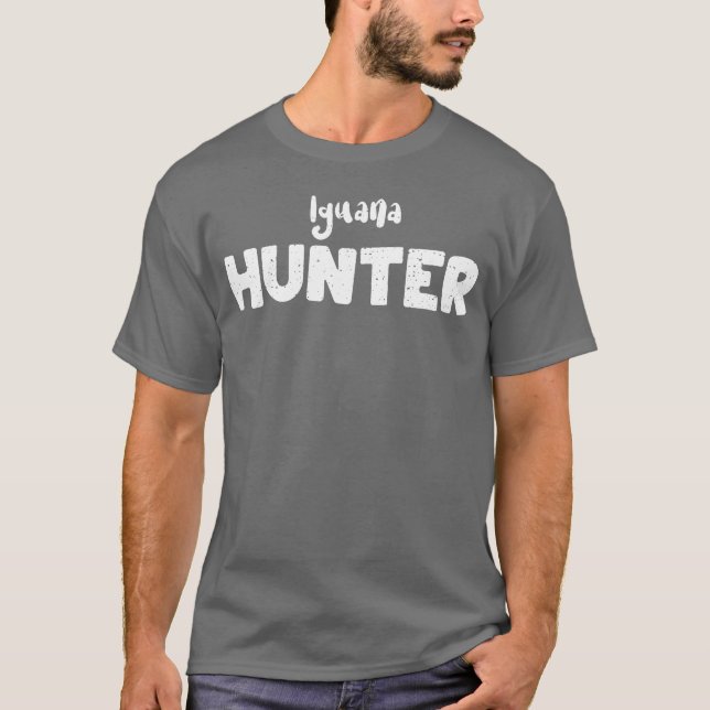 Iguana Jägare Djur T Shirt (Framsida)