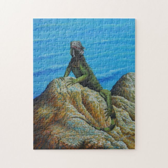 Iguana Jigszawa Puzzle Pussel (Vertikal)