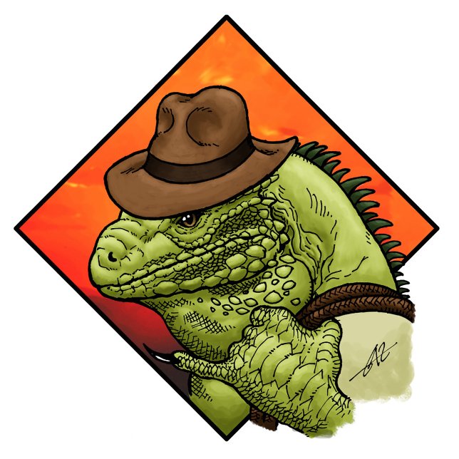 Iguana Jones T Shirt (Skapare uppladdad)