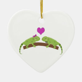 Iguana Kärlek Julgransprydnad Keramik