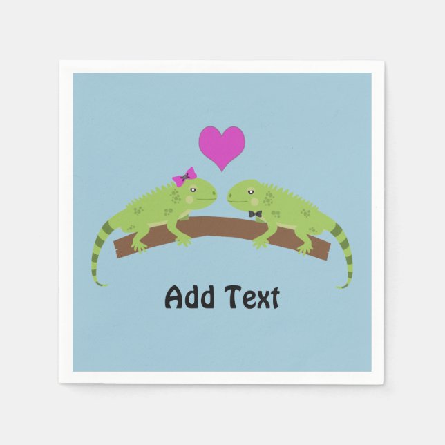 Iguana Kärlek Pappersservett (Framsidan)