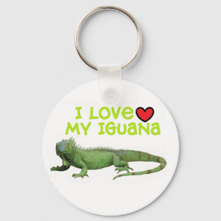 Iguana Keychain "I kärlek my Iguana" Nyckelring