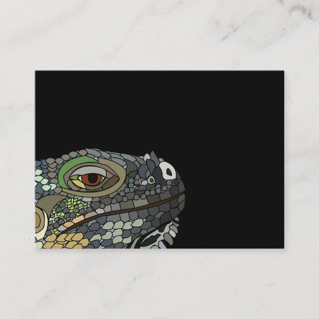 Iguana Lizard Animal Illustration Visitkort (Framsida)