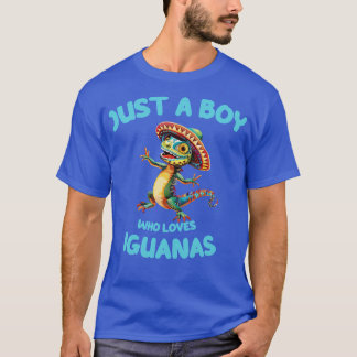 Iguana Lizard är bara en pojke som Kärlek Iguanas T Shirt