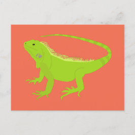 Iguana Lizard Illustration Helg Vykort