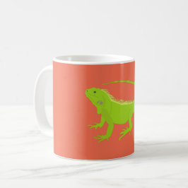 Iguana Lizard Illustration Kaffemugg
