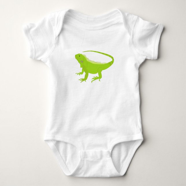 Iguana Lizard Illustration T Shirt (Framsida)