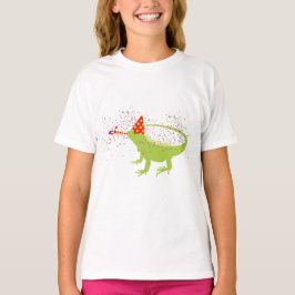 Iguana Lizard Partying Animals med Party T Shirt