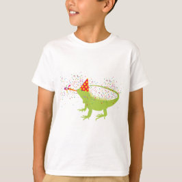 Iguana Lizard Partying Animals med Party T Shirt