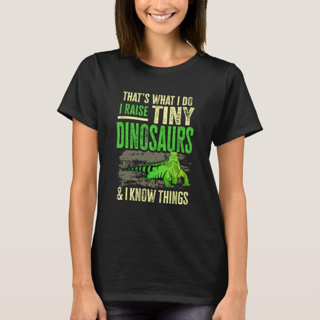 Iguana Lizard Reptile Herpetologist T Shirt (Framsida)