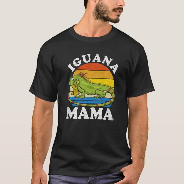 Iguana Mama  Iguana Mom Iguana Lizard Pet Reptile T Shirt (Framsida)