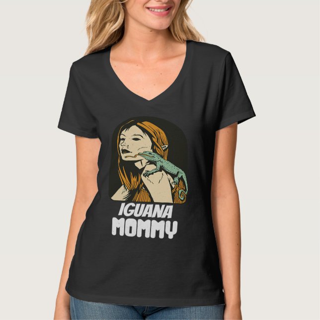 Iguana Mommy  Iguana Mom Iguana Lizard Pet Reptile T Shirt (Framsida)
