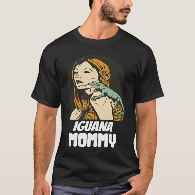 Iguana Mommy  Iguana Mom Iguana Lizard Pet Reptile T Shirt (Framsida)
