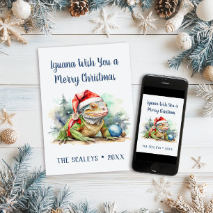 Iguana önskar dig en God jul Julkort