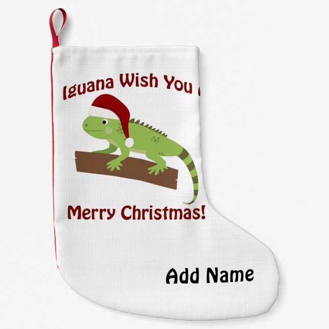 Iguana önskar dig en God jul Liten Julstrumpa (Framsidan)