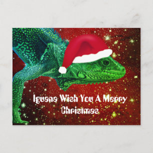 Iguana önskar dig en riktig glad jul vykort